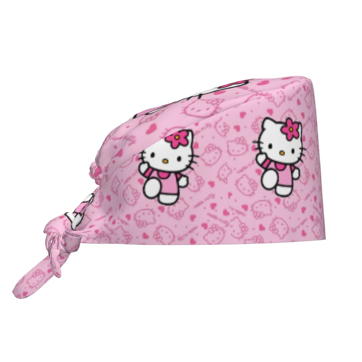 Kawaii Tech Accessories - หมวกคลุมผมสำหรับทำงาน ลายการ์ตูนน่ารัก สีชมพู เหมาะสำหรับผู้หญิง ผู้ชาย พยาบาล