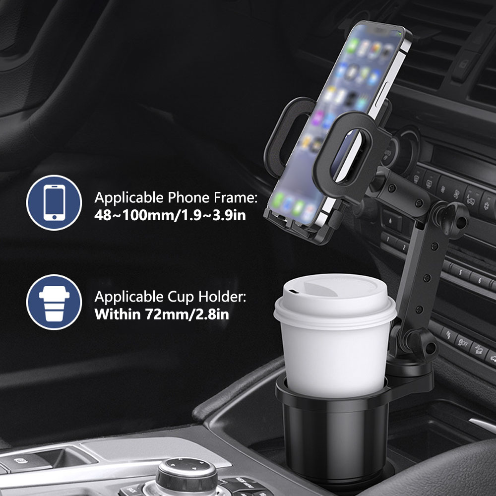 Mobile Tech Accessories - ที่วางแก้วในรถยนต์ Expander โทรศัพท์มือถือ Mount 360 °