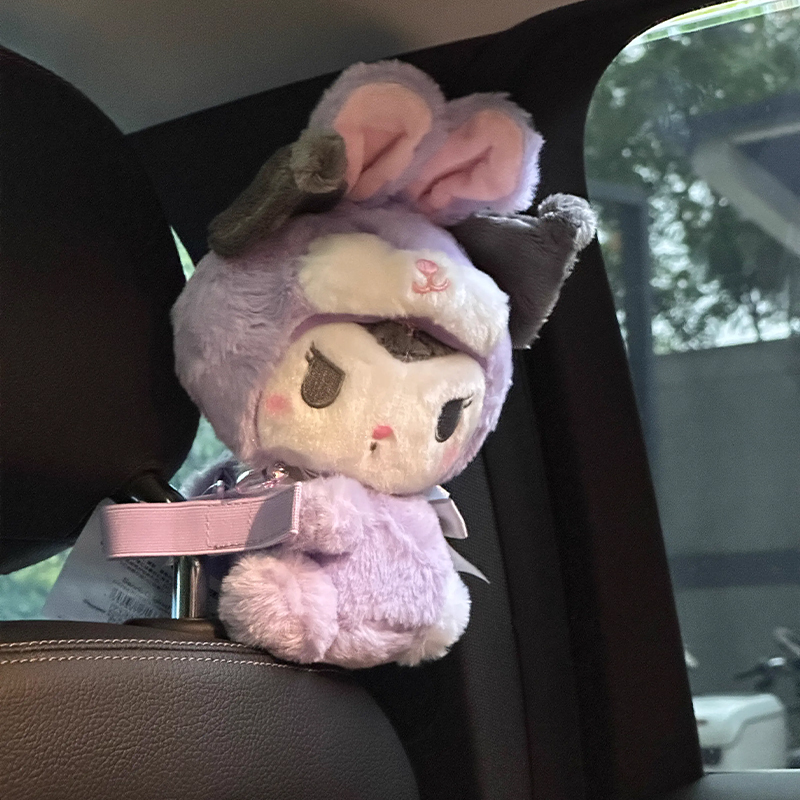Kawaii Tech Accessories - ซานริโอ, เฮลโลคิตตี้, มายเมโลดี้, คุโรมิ ผ้าคลุมเบาะรถยนต์, หมอนรองศีรษะและหมอนรองคอในรถยนต์,