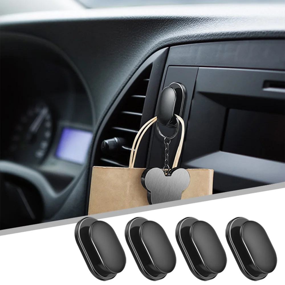 Tech Car Accessories - ตะขอแขวนในรถยนต์ขนาดเล็กสำหรับเก็บของภายในรถ ใช้แขวนสาย USB หูฟัง กุญแจ ติดตั้งง่ายด้วยกาวในตัว