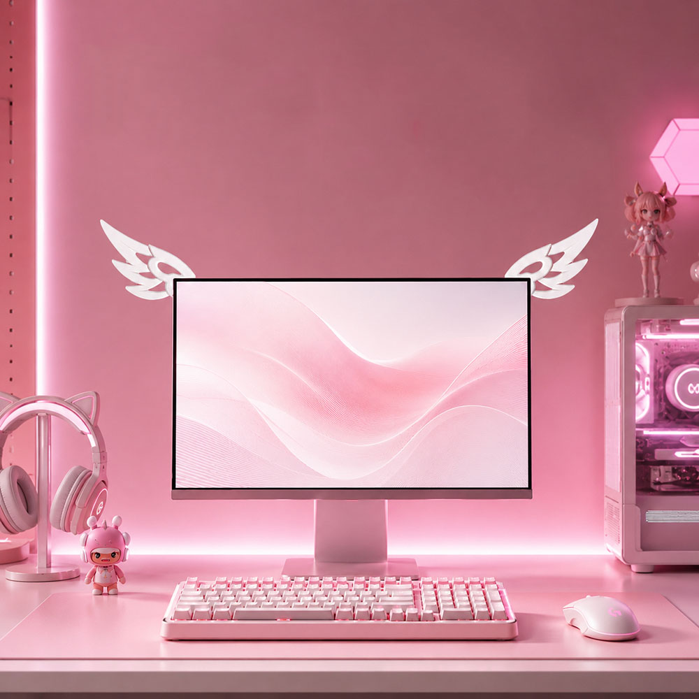 ของตกแต่งจอคอมพิวเตอร์รูปปีก 3 - Kawaii Tech Accessories บทวิจารณ์และราคา