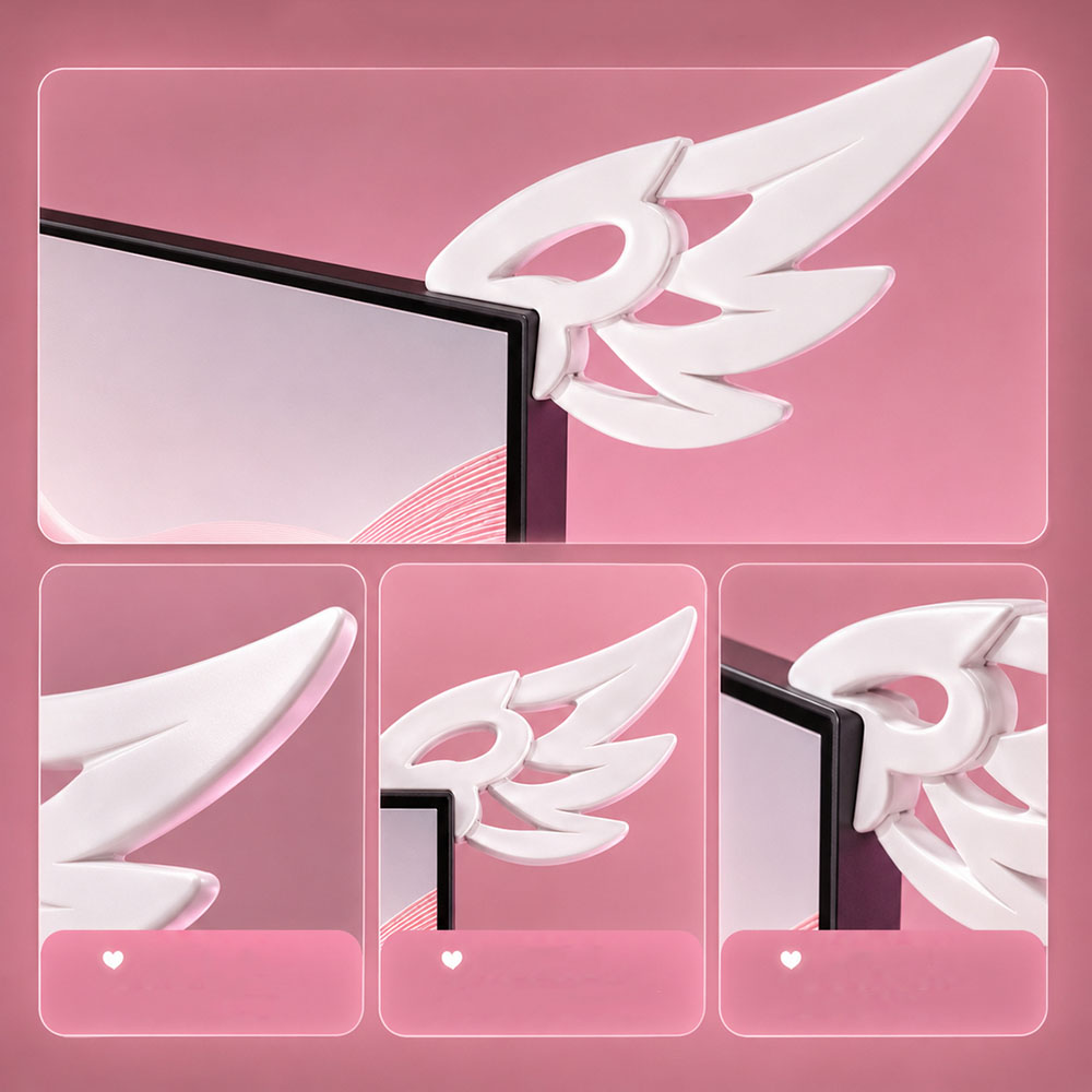 ของตกแต่งจอคอมพิวเตอร์รูปปีก 3 - Kawaii Tech Accessories บทวิจารณ์และราคา